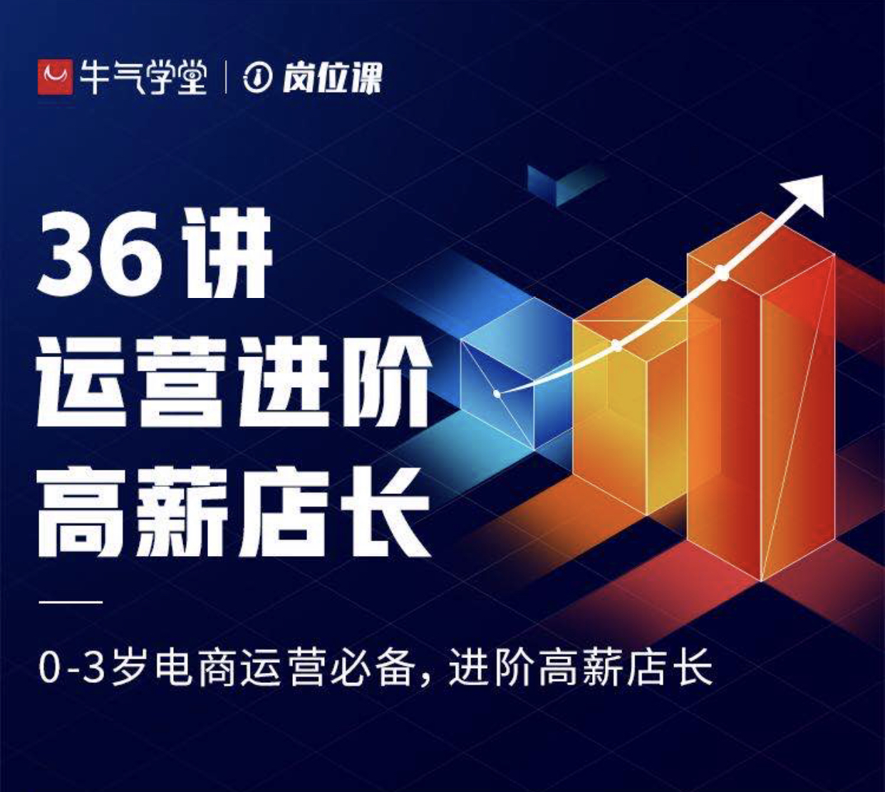 牛氣學堂_從運營到高薪店長進階36講 百度網盤