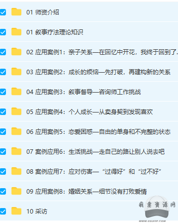 詹宗熙 敘事療法應(yīng)用與案例教學(xué)課程 視頻+課件_趣資料視頻教程