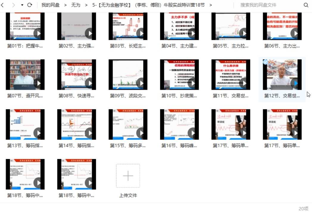 無為學院（李棟、傅剛）牛股實戰特訓營18節_百度云網盤教程視頻插圖1