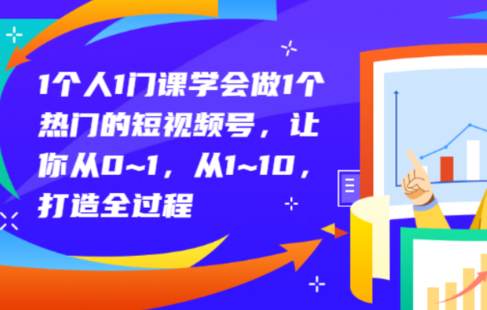 (瀚文-短視頻研究生)1個(gè)人1門課學(xué)會(huì)做1個(gè)熱門的短視頻號(hào)