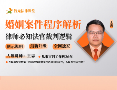 《503 王忠：婚姻案件程序解析及律師必知的法官裁判邏輯——圖示說(shuō)明》