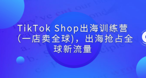 瘋人院TikTok Shop 出海訓練營（一店賣全球）