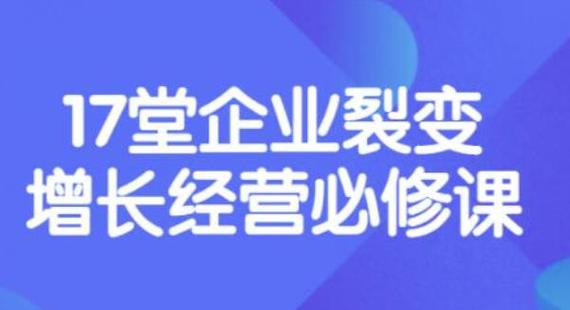 張琦《盈利增長17堂必修課》企業裂變增長的經營智慧