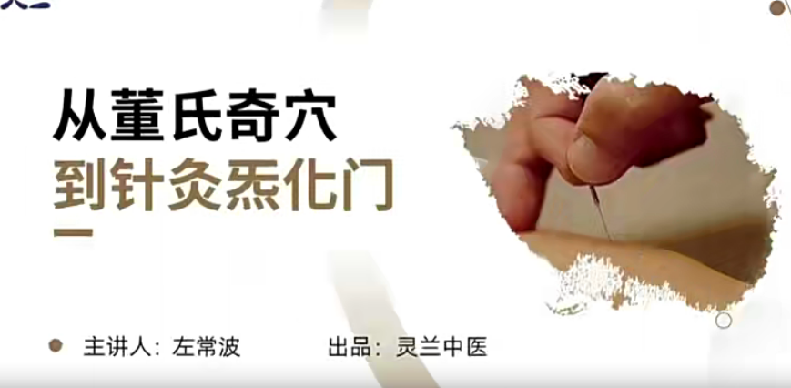 靈蘭 左常波從董氏奇穴到針灸網盤分享