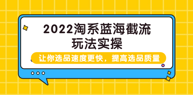 2022淘系藍(lán)海截流玩法實操網(wǎng)盤分享