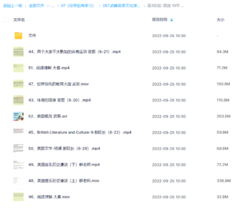 武峰英美文化課第3季2022年