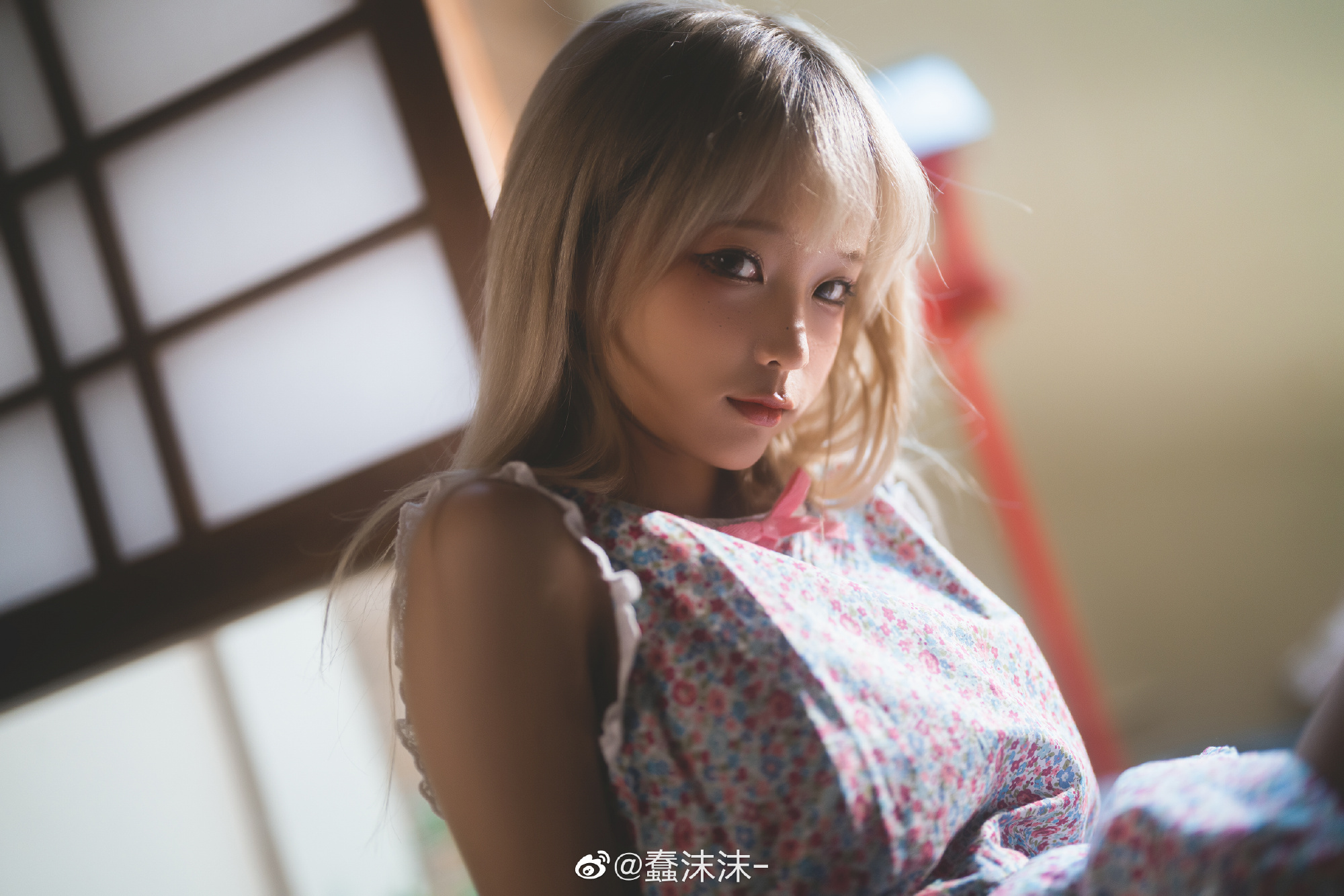 蠢沫沫9月最新《和風碎花》寫真圖