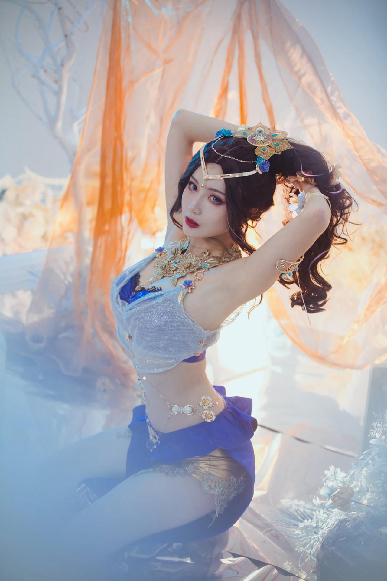 如月灰《永劫無間》迦南花無痕cosplay插圖4