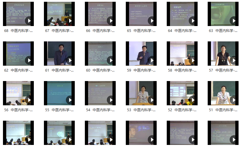 中醫(yī)內科學：肖長虹-南方醫(yī)科大學（全68講）網盤分享