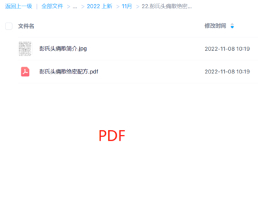 彭氏頭痛散絕密配方