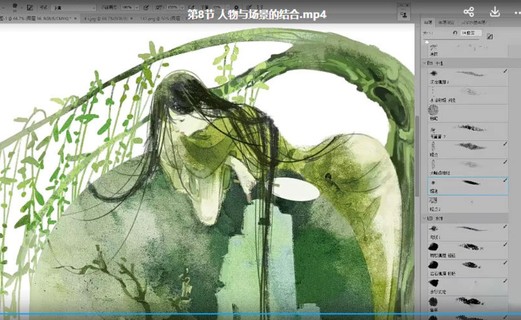 歲歲山夕2022壁畫古風(fēng)人物插畫班【畫質(zhì)高清有筆刷】