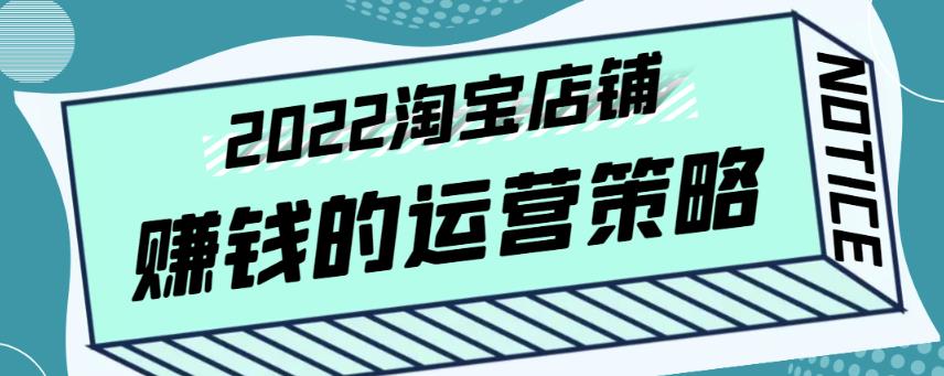震宇老師?2022年淘寶店鋪賺錢的運營策略，全店動銷策略網盤分享