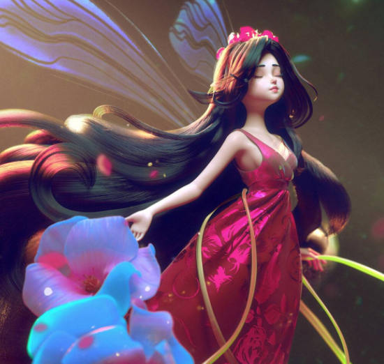 小花仙子風格化三維靜幀全流程案例教學zbrush課程網盤分享