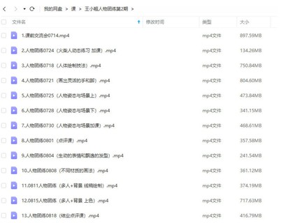 王小翹2022人物團練第2期ipad插畫課【畫質高清只有視頻】