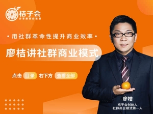 廖桔講社群商業模式線下課程錄播全集（桔子會）百度網盤