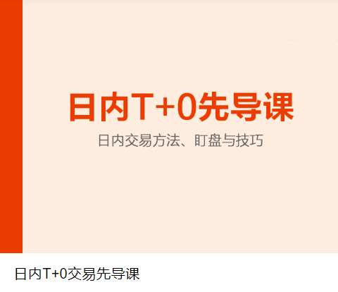 日內(nèi)T+0交易先導(dǎo)課網(wǎng)盤分享