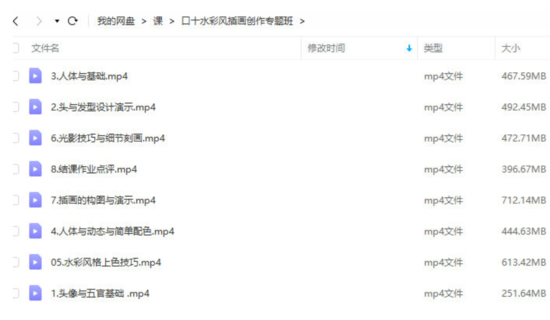 木緣口十2022水彩風(fēng)插畫創(chuàng)作專題班【畫質(zhì)不錯只有視頻】