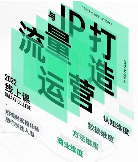 大藍(lán)流量運(yùn)營&個(gè)人ip打造課，短視頻帶貨/爆款文案/流量運(yùn)營/直播入門/鏡頭變現(xiàn)/流量商業(yè)