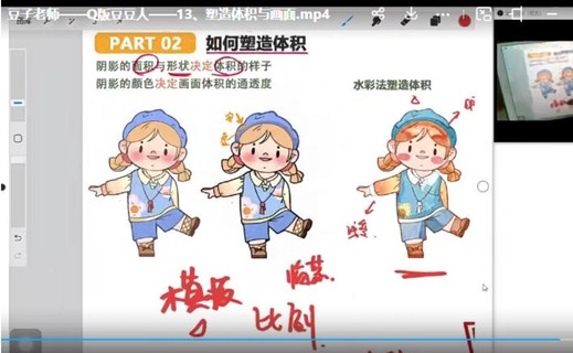 豆子老師2022萌新也能畫人物之Q版豆豆人ipad插畫課【畫質(zhì)不錯有筆刷和素材】