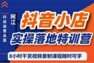 抖音小店實操落地特訓營：抖音小店無貨源精細化運營（22節）百度網盤插圖