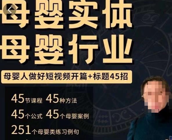 母嬰行業短視頻開篇標題45招，短視頻寫吸引人的開篇加標題百度網盤