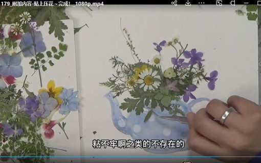 紙間夢水彩花卉年課2022年【畫質(zhì)高清只有視頻】