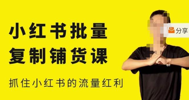 張賓?小紅書(shū)批量復(fù)制鋪貨課，小紅書(shū)0-1快速起號(hào)變現(xiàn)抓住小紅書(shū)流量紅利百度網(wǎng)盤(pán)
