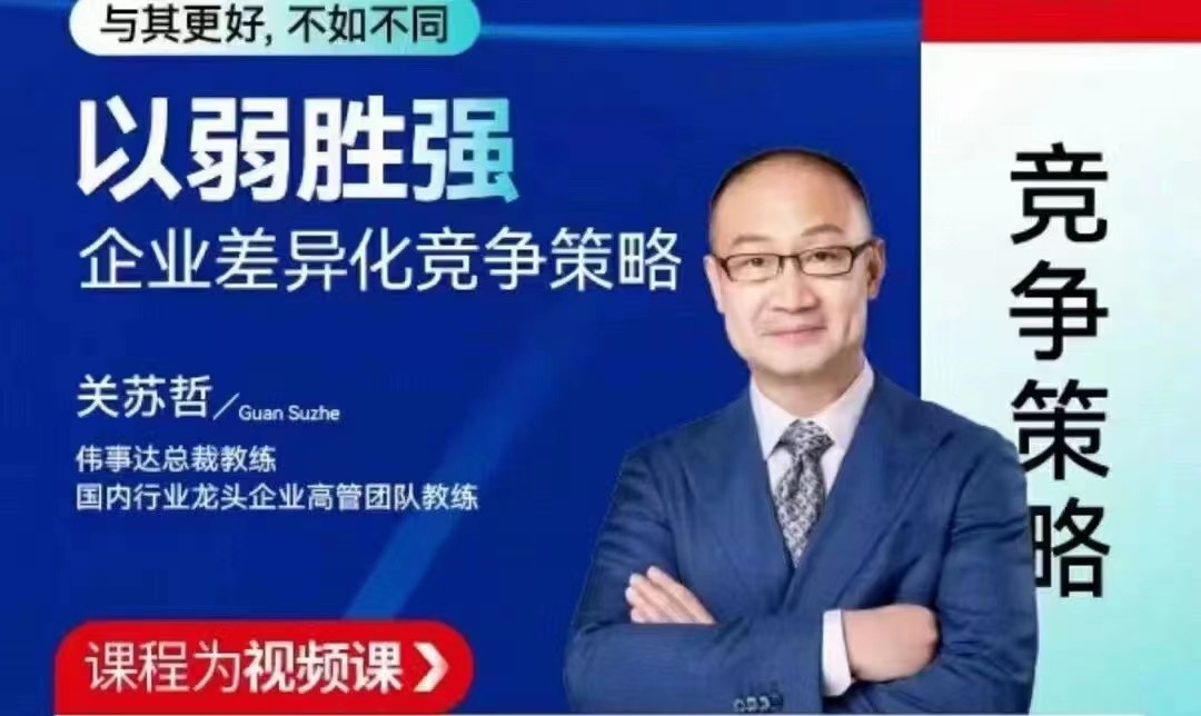 關蘇哲：以弱勝強 企業差異化競爭策略百度網盤