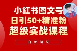 小紅書圖文號日引50+精準流量，新手小白實戰(zhàn)的小紅書引流課百度網(wǎng)盤