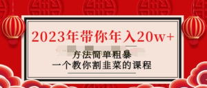 韭菜聯盟《2023年帶你年入20w》教你怎么割韭菜百度網盤插圖