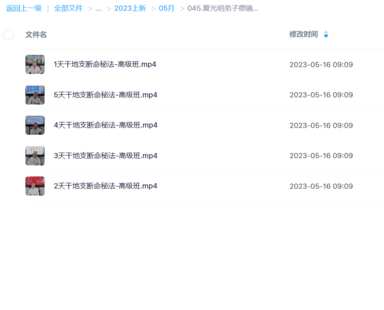 夏光明弟子德鏡老師《天干地支斷命秘法-高級班》視頻5集
