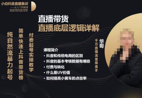 從0-1自然流快速起號?直播的底層邏輯，純自然流暴力起號上抖音帶貨榜百度網(wǎng)盤