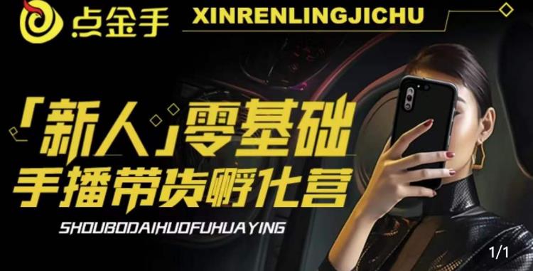 2023點金手?新人零基礎手播帶貨孵化營：賬號運營篇+主播話術(shù)篇+數(shù)據(jù)流量百度網(wǎng)盤