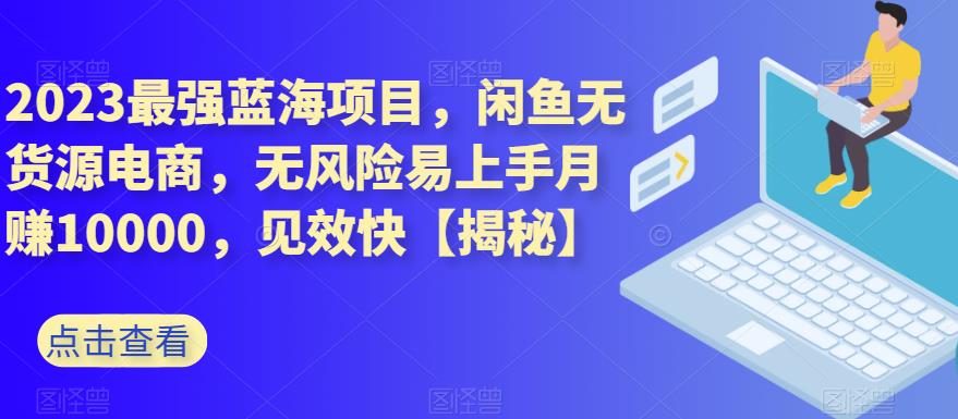 2023藍海項目，閑魚無貨源電商易上手月賺10000百度網(wǎng)盤