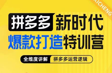璽承?拼多多新時代爆款打造特訓營，講解拼多多運營邏輯百度網盤