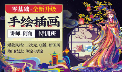 阿角零基礎手繪插畫特訓班2022年2月結課百度網盤