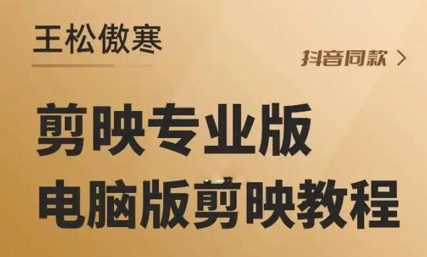 王松傲寒剪映專業版教學百度網盤