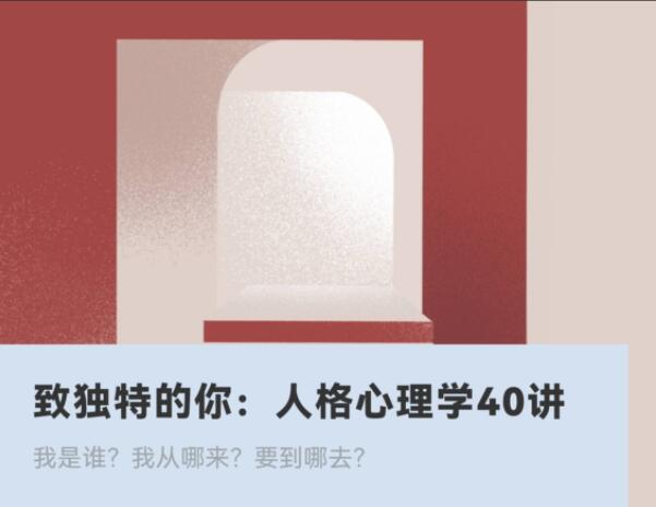 致獨(dú)特的你：人格心理學(xué)40講百度網(wǎng)盤