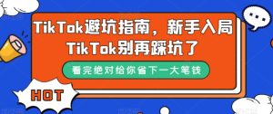 TikTok避坑指南，新手入局TikTok別再踩坑百度網(wǎng)盤插圖