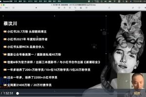 蔡汶川-17天小紅書爆款漲粉營百度網盤