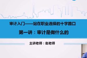 趙老師：審計入門課程（視頻）百度網(wǎng)盤