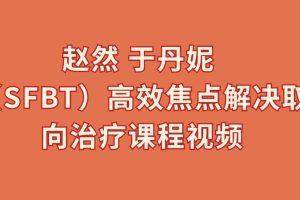 趙然、于丹妮 （SFBT）高效焦點解決取向治療課程百度網(wǎng)盤