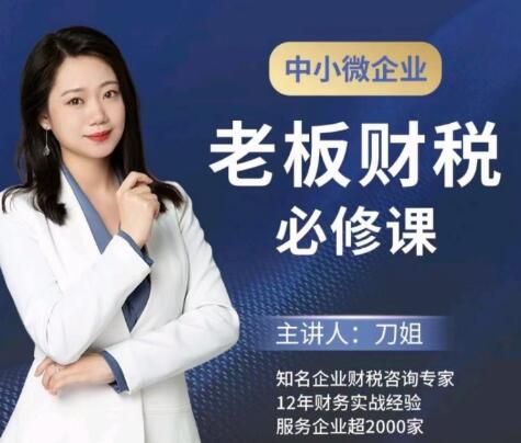 中小微企業(yè)《老板財(cái)稅必修課》刀姐