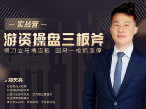 【鄭天亮】《游資操盤三板斧實戰營 股票視頻教程25集》