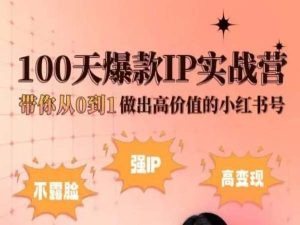 一顆蘑菇君小紅書100天爆款IP實戰營，做出高價值小紅書號