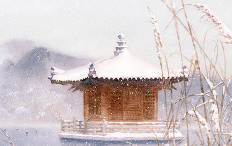 畫釀幸福第82期 溪風桃年國風場景插畫