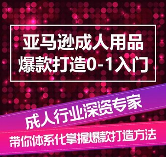 【電商上新】045.亞馬遜成人用品爆款打造0-1入門 系統化講解亞馬遜成人用品爆款打造的流程，90天新品推廣策略和步驟