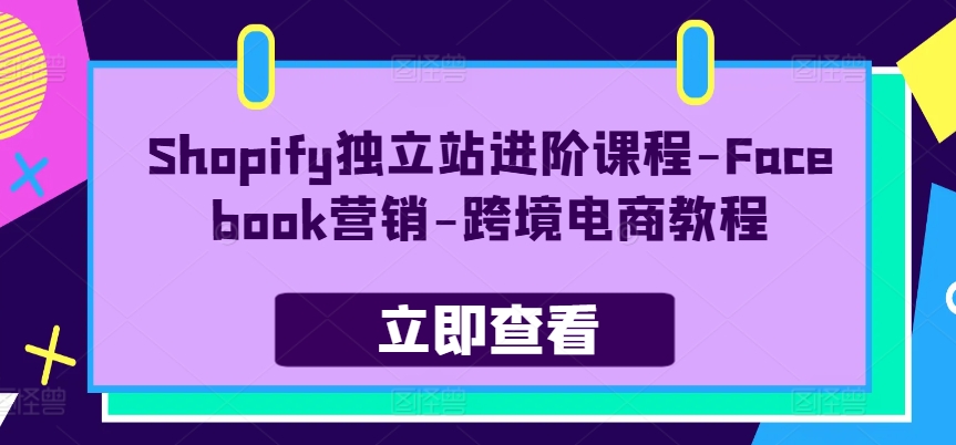 [青蛙學堂]Shopify獨立站進階課程-Facebook營銷-跨境電商教程