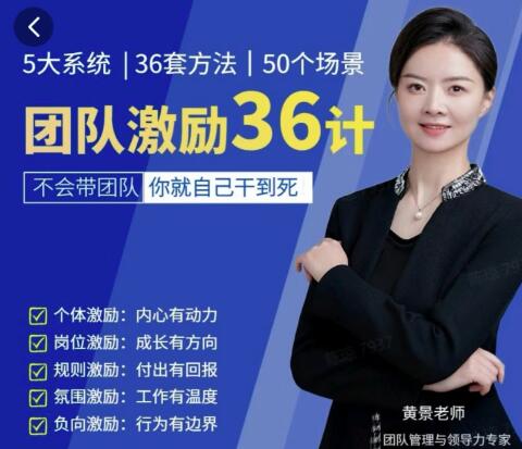 黃景《團隊激勵36計》Get職場競爭力，進階管理高手