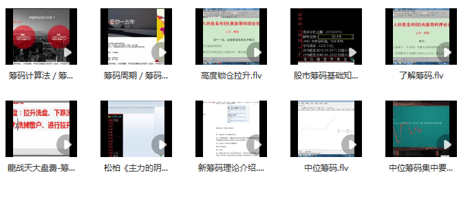 【百家爭鳴】籌碼理論視頻教學教程11講